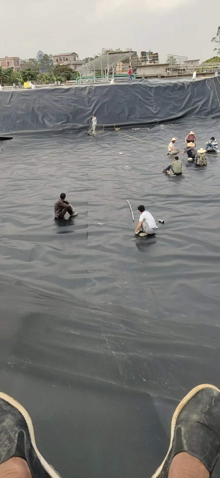 100g綠色蓋網土工布表